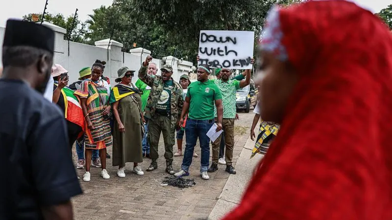 Contests were sparked due to the the recognition of a Nigerian Leader in South Africa -East London