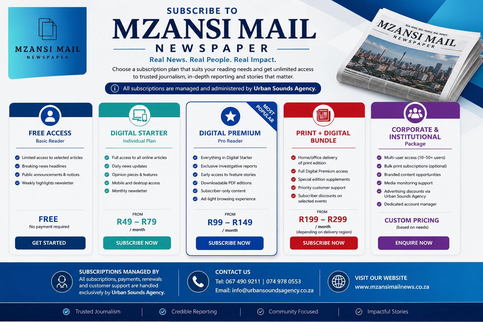 Mzansi Mail Subscription Poster