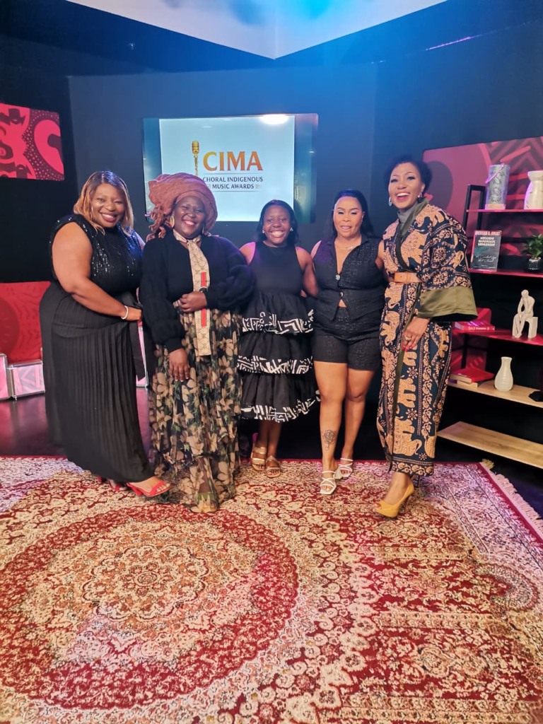 Left to Right: Amanda Ndebele MC, Nqobile Mabizela I Am Able Magazine, Jennifer Mdluli CIMA Project Manager, Slindile Slee Lufele Unscramble Life Podcast and Governor Faith Sekhu Zuri Fragrance